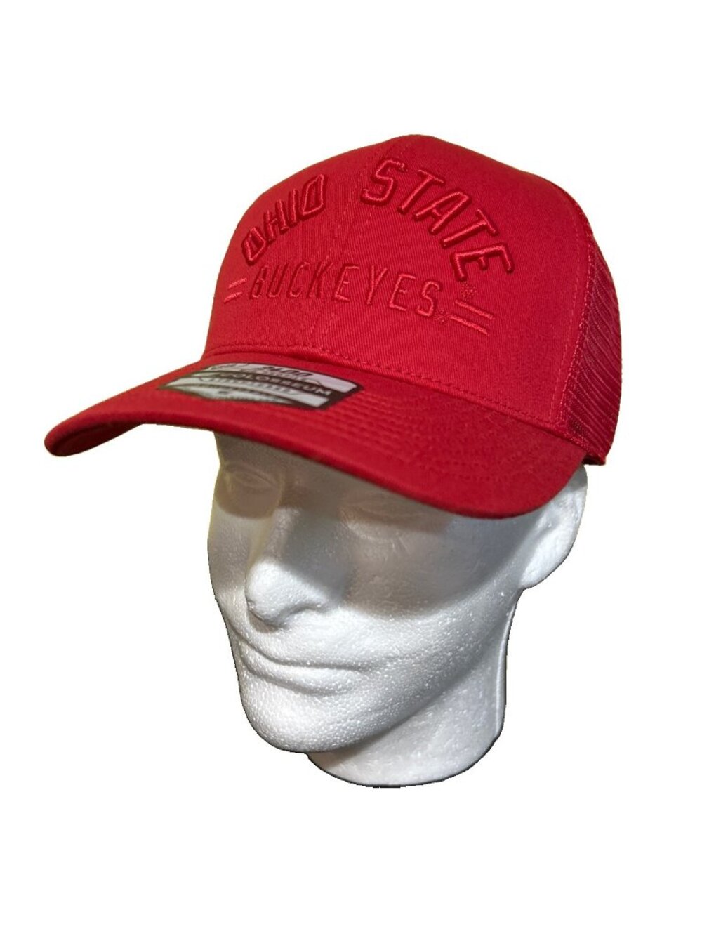 NEW Ohio State Buckeyes Red Embroidered Colosseum Trucker Snapback Cap Hat